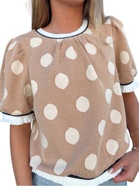 Voy Polkadot Short SleeveTop
